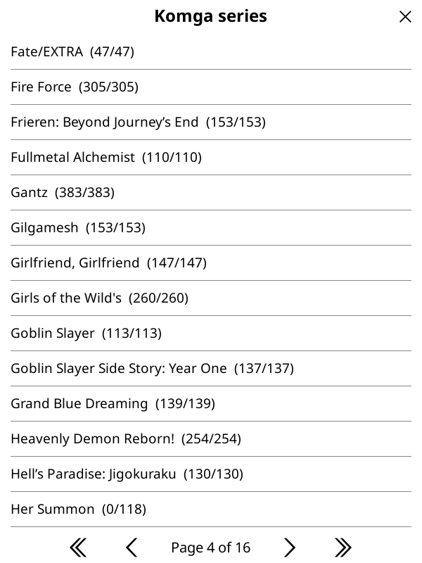 Series list